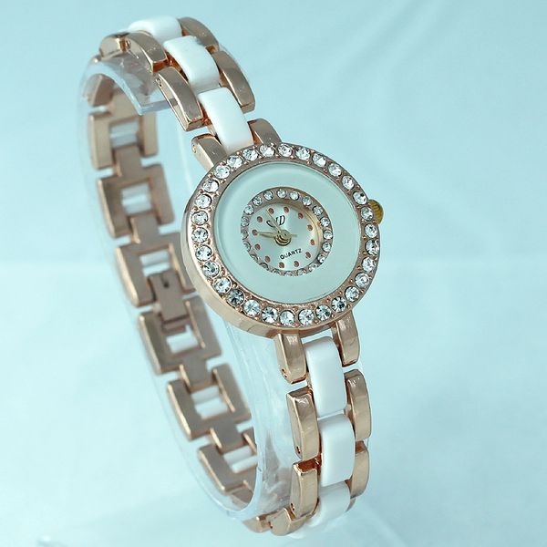 

cyd vintage women bracelet watch analog quartz rhinestone clasp alloy strap dress wrist watches for women relojes de marca o90, Slivery;brown