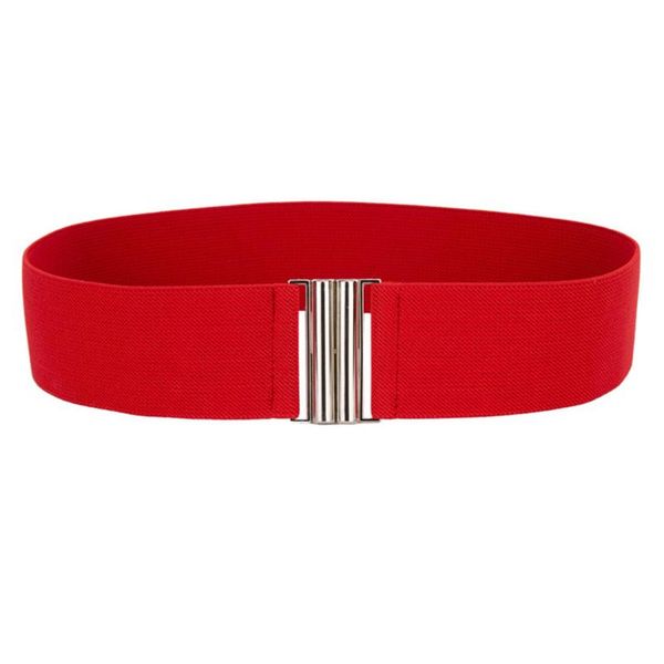 

accessories wide durable women belt stretch decorative solid girls fashion for lady dress with silver buckle waist band, Black;brown