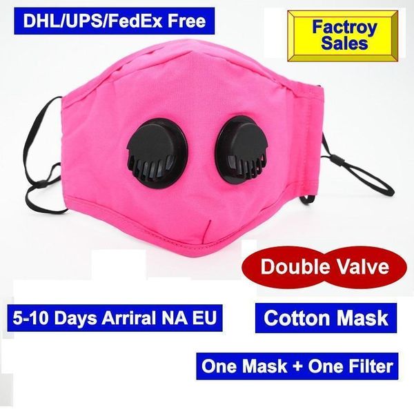 

day 1 design ship designer dhl mask cotton face mask double 2 breathe valves respirators r uufh1