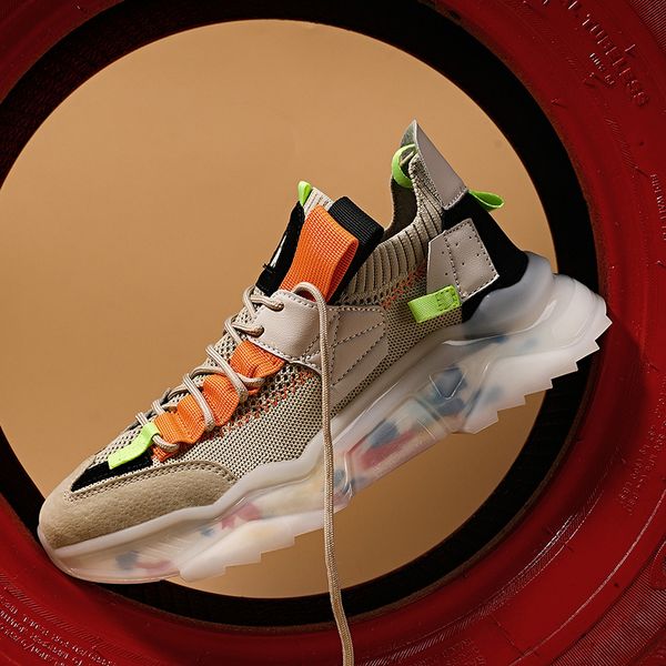 

2020 new sneakers men mesh shoes casual young man street sneakers men leisure shoes male footwear breathable comfortable lace-up, Black