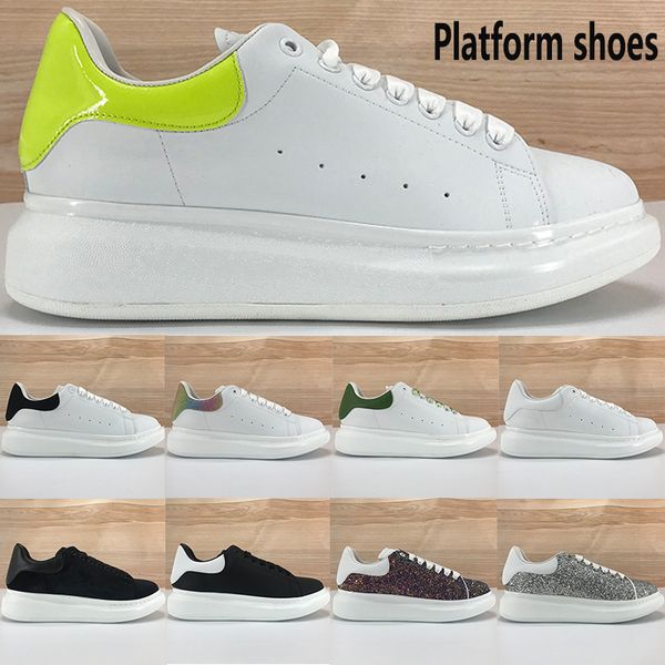 

2020 new platform mens casual shoes lime white reflective black velvet upper red silver sequin light pink fashion men women sneakers