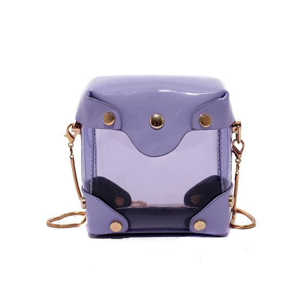 

transparent small bag 2020 summer fashion quality pvc women's designer handbag patchwork beach travel bag shoulder messenger