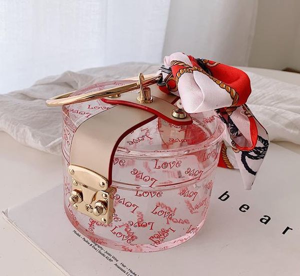 

new-2020 new fashion scarf wild handbag retro small round bag drop shipping