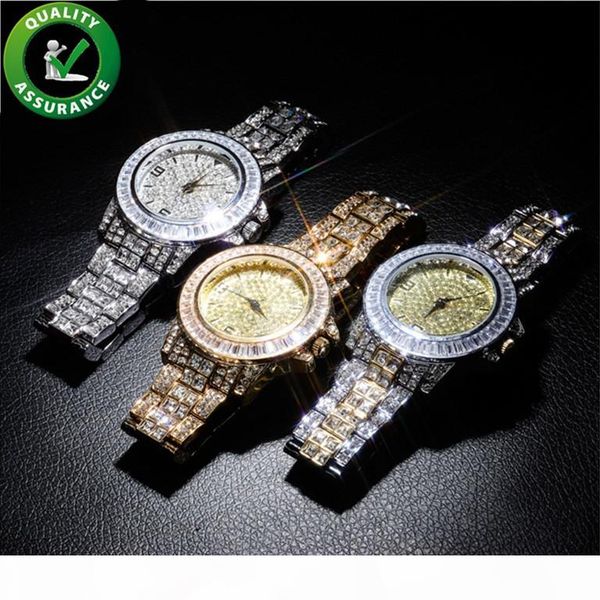 

дизайнер часы швейцарские часы мужские хип-хоп ювелирных изделий iced out bling алмазная наручные часы движение часы hiphop рэпер мода золот, Slivery;brown