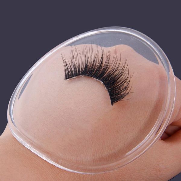 

2pcs/set easy pick up eyelash silicone pad tray stand lashes holder false lashes extensions makeup essential tool