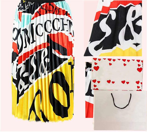 

20ss women summer dress skirt summer large size women's pleated skirt digital print skirt factory direct, Black