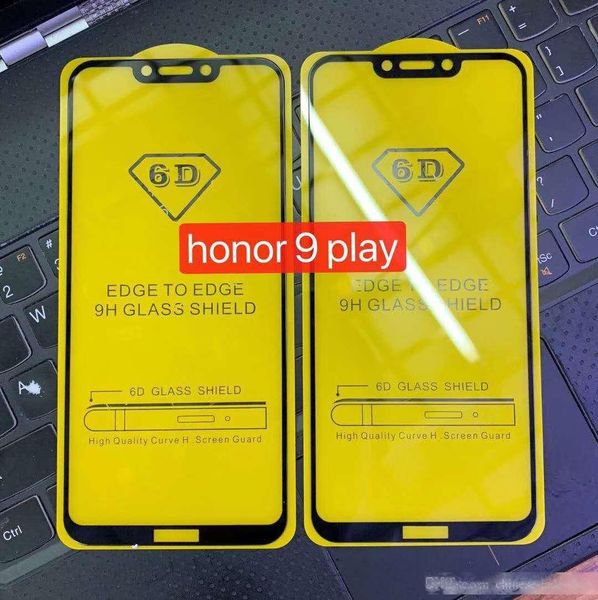

full cover 6d tempered glass screen protector ab glue edge to edge for huawei magic 2 honor play y7 2019 y9 2019 200pcs/lot