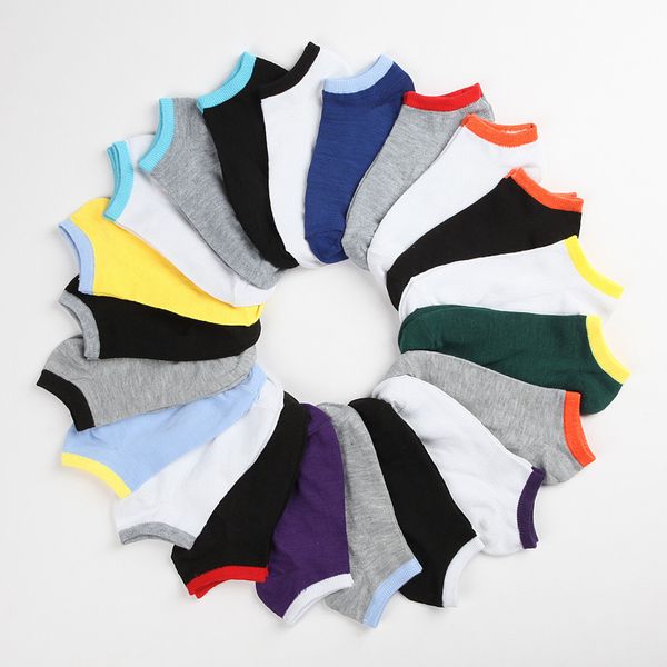 

men's slippers socks sox cotton blend soft casual invisible socks mens summer socks underwears for male, Black