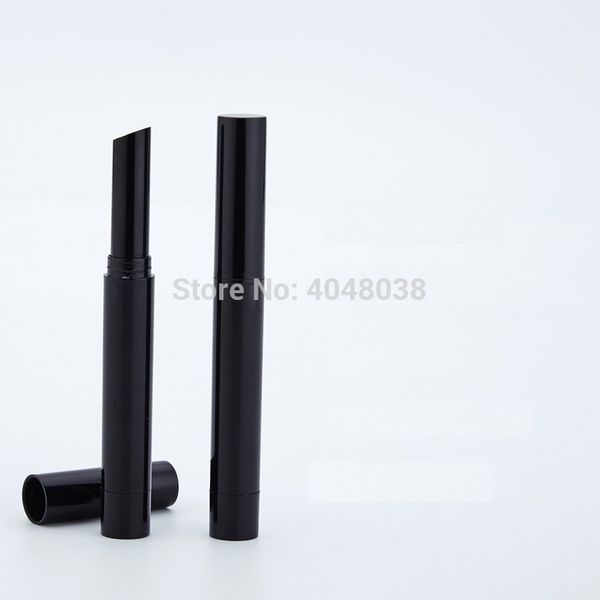 

empty lipstick tubes round black cosmetic containers lip tubes direct filling lipstick container 8.1mm pen30/50pcs