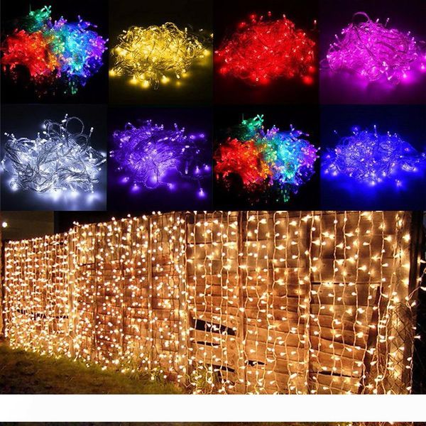 

занавес свет 3mx2m 4mx2m 6mx2m 8mx2m 10mx2m led гирлянд рождество рождественские огни фея главная свадеб занавес украшения сада