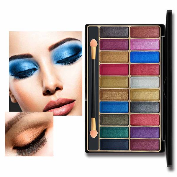 Miss Rose 20 cores da paleta da sombra Makeup Palette Matte Shimmer colorida Sombra cosmética com escova