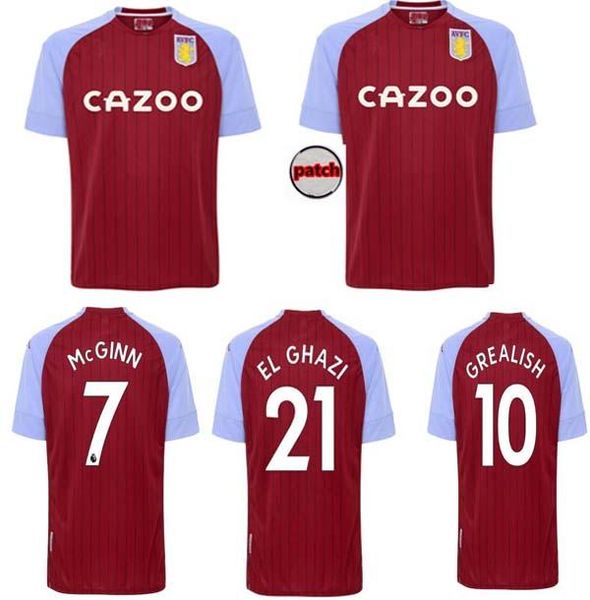 

new 2020 2021 grealish aston villa soccer jersey 20 21 home away football shirt wesley el ghazi mcginn douglas luiz jota kodja maillots foot, Black;yellow