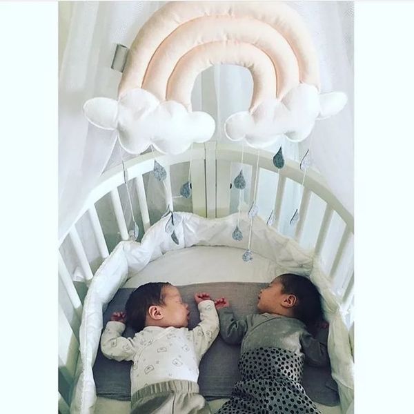

children's home creative happy cloud raindrops bed decorations pendant accessories fabric bells room decoration for boy girl baby