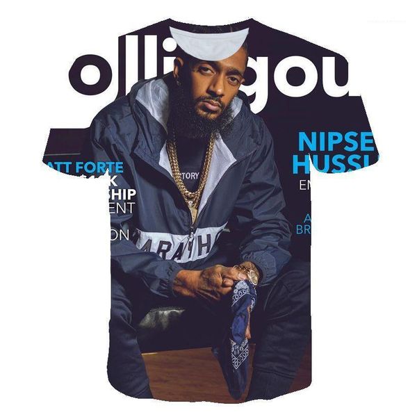 

summer nipsey hussle casual tees short sleeved american rapper rip tshirts mens women, White;black