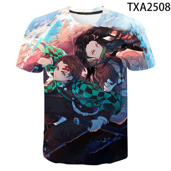 

anime demon slayer kimetsu no yaiba cosplay kamado tanjirou nezuko sword cool 3d print shirts kawaii harajuku horror men clothing