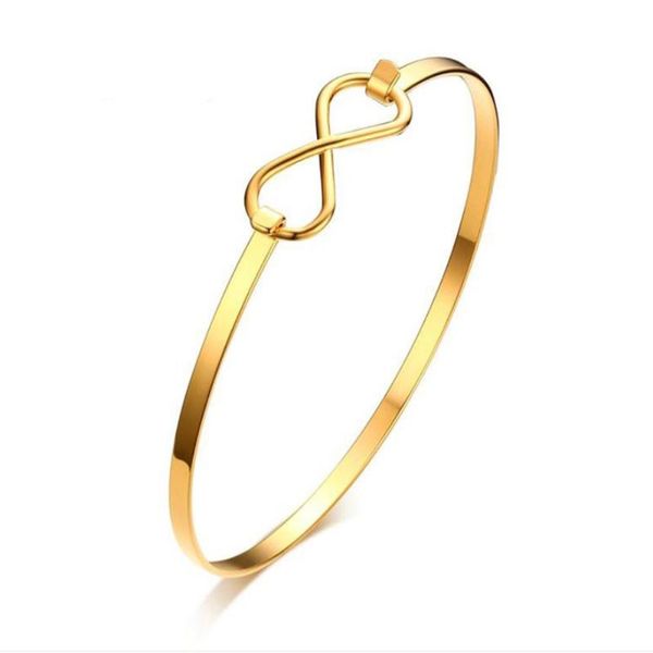 

fashion accessory 3mm width stainless steel infinity lady's fashion bracelet, Black