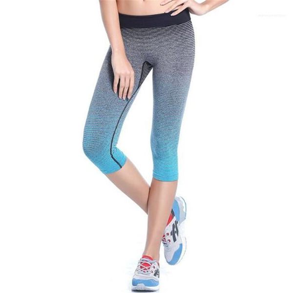 

elastic capris leggings bodybuilding womens leggings summer capri pants fitness clothes, Black