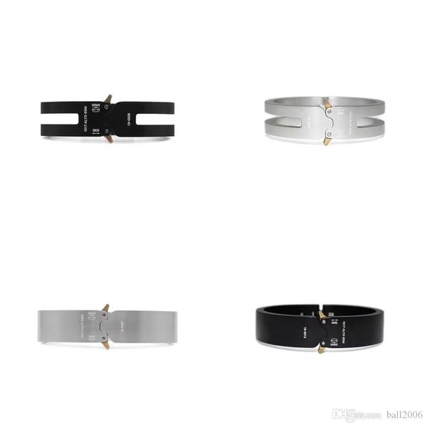 

2019 1017 alyx studio logo functional bracelet men women fashion bracelet hip hop outdoor street accessories festival gift free, Black