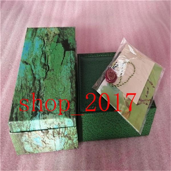 

xx новый роскошный темно-зеленый часы box подарков чехол для rolex часы буклет карты метки и документы на английском языке швейцарские часы, Black;blue