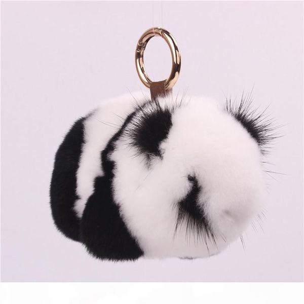 

мех panda брелок норка panda ювелирные изделия плюшевые меховой мешок подвеска подвесной брелок pom pom брелки подарки для мужчин, Silver