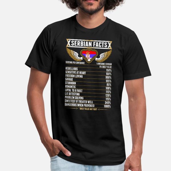 

serbian facts t shirt men knitted 100% cotton s-3xl outfit graphic comical summer natural shirt