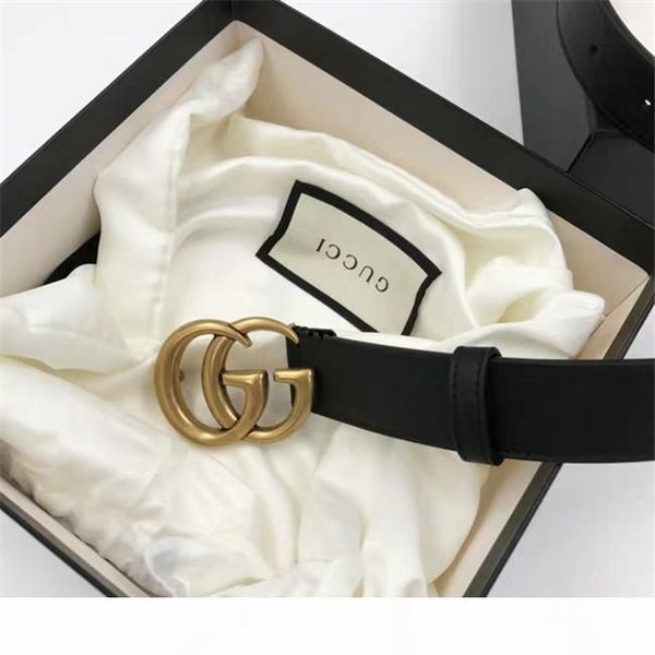 

new fashion mens business luxury belt designer belt smooth buckle genuine leather belts for men brand designer box, Black;brown