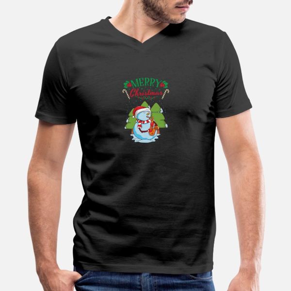 

merry christmas saxophone snowman t shirt men create cotton o-neck costume famous breathable summer leisure shirt
