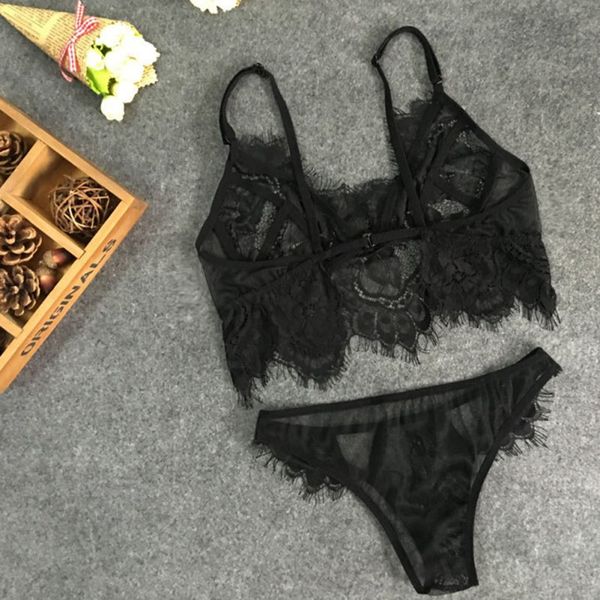 

lace bra briefs set woman girl bra sets women underwear, Red;black