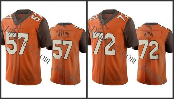 

cleveland browns green 57 adarius taylor 72 eric kushbrown nfl men women youth jersey, Black;red