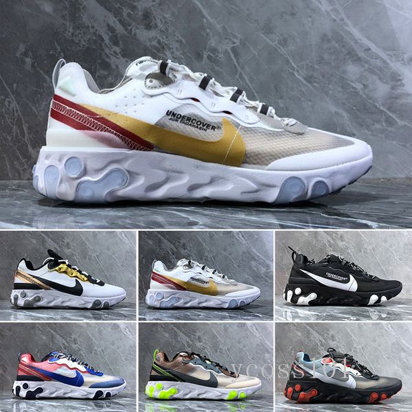 

react element 87 running shoes for men women white black neptune green blue mens trainer designer breathable sports sneakers size 36-45 zzr9