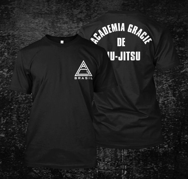 

loose black men tshirts homme tees academia gracie de jiu-jitsu brazillian - custom men's t-shirt tee print t-shirt mens