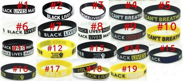 

wristband matter black letters print lives i can't breathe silicone bracelet wristbands rubber bangles bracelets sports party decors d7