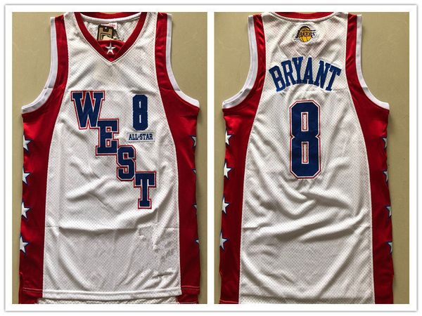 

los angeles lakers kobe bryant men all-star #8 city nba 2004 hardwood classics basketball jersey, Black