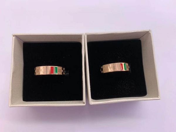 

316l titanium steel rose gold men women bracelet classic round letter bracelet ring for women lovers jewelry with gift, Black