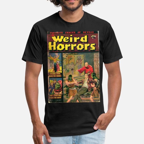 

weird horrors comic t shirt men personalized 100% cotton s-xxxl pictures loose comical spring trend shirt