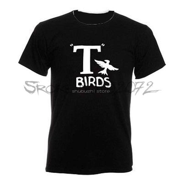 

t birds ringer t shirt grease john travolta olivia newton john summer black tshirt fashion tees sbz5012