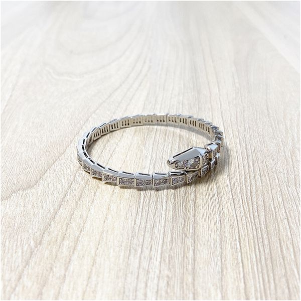 

factory wholesale silver bracelets snake chain fit charm bangle bracelet jewelry gift for women with box with stamp wholesale, Golden;silver