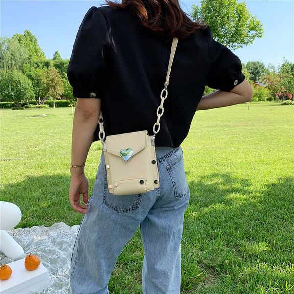 

crossbody bags for women 2020 rivets mini pu leather thick chain lady shoulder handbags and purses female travel cross body bag