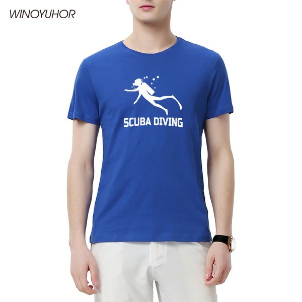 

new fashion men short sleeve cotton t-shirt scuba diving dive t-shirt funny gift t shirt summer casual tee shirts streetwear