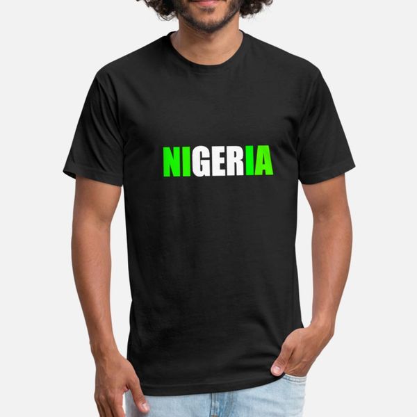 

nigeria t shirt men printing 100% cotton euro size s-3xl fit crazy humor summer cool shirt