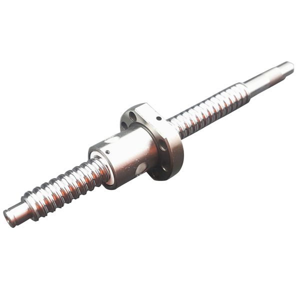 

flanged end machined ball screw accuracy low noise sfu1204 steel silver rolled