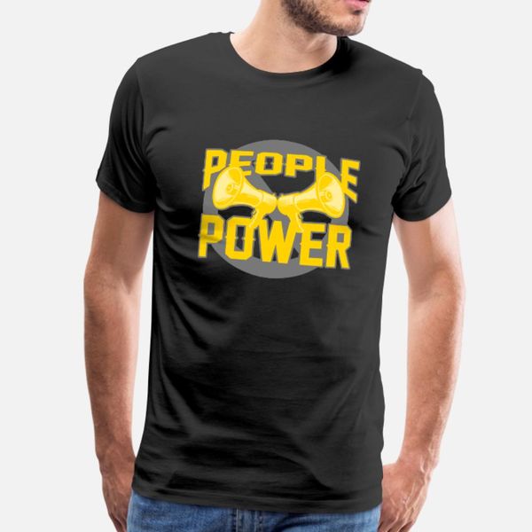 

people power t shirt men designing tee shirt round collar clothes fit funny summer style kawaii shirt