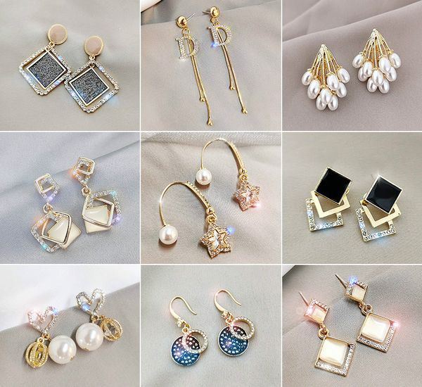 

2020 new 925 sterling silver earrings needles female korean tide earrings temperament simple sense earrings ear jewelry
