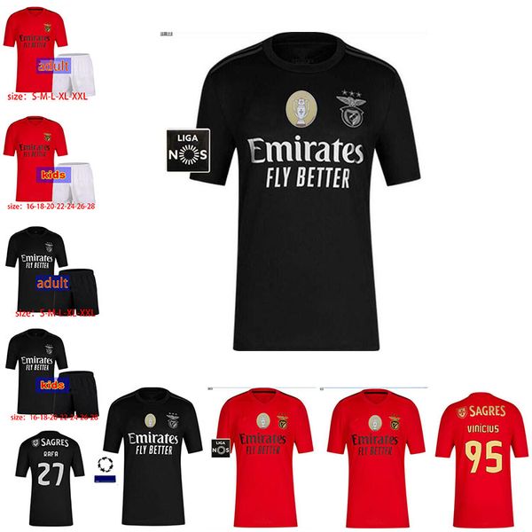 

20 21 benfica soccer jersey tshirt 2020 2021 pizzi home football shirt vinÃ­cius t-shirt rafa kids kit shirts camisa camiseta maillot, Black;yellow