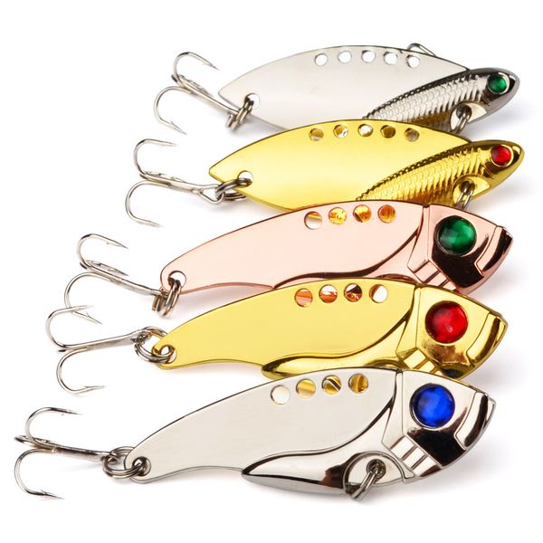 

1pcs fishing vib metal lures6cm/11g artificial hard bait minnow wobbler baits pike vibration jig fish carp bass fishing tackle
