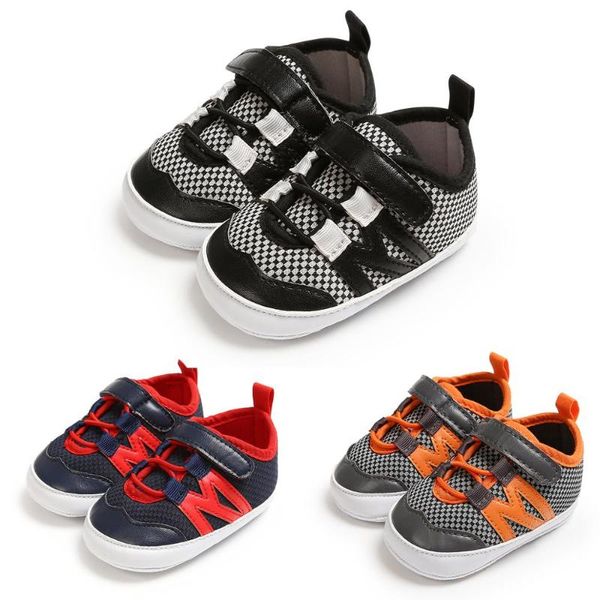 

baby boy girl shoes mesh kids casual sneakers patchwork pu band cotton fabric breathable soft children boys girls shoes