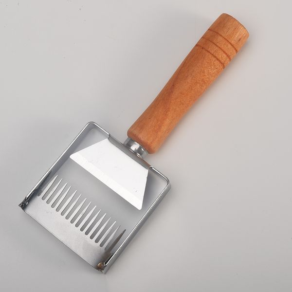 

useful durable iron beekeeping tool wooden handle honey scraper uncapping fork