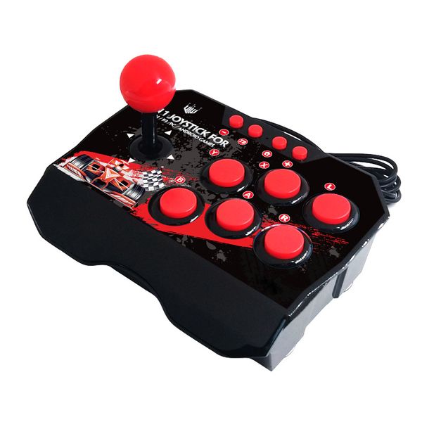 

4-in-1 Wired Game Joystick Support N-Switch/PC/ps3/Andriod Complete Function Buttons Battery-Free Handle Rocker Accessories