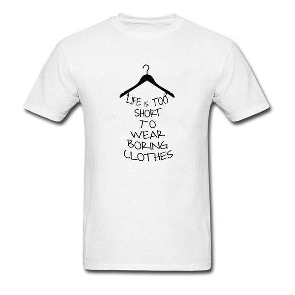 

simple quote t shirt mens the meaning of life brand cotton t-shirt boys life is too short to wear boring clothes