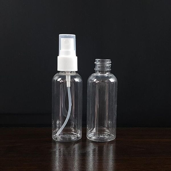 Glas-Sprühflasche – durchsichtige Kunststoff-Sprühflaschen 60 ml, ideal für ätherische Öle, Reinigungsprodukte, hausgemachte Reinigungsmittel, Aromatherapie, Nebel